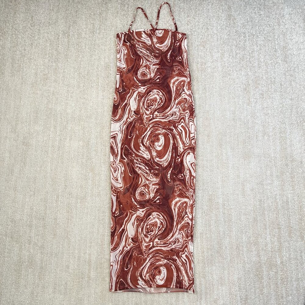 Shein Sheer Mesh Column Summer Maxi Dress M / 6